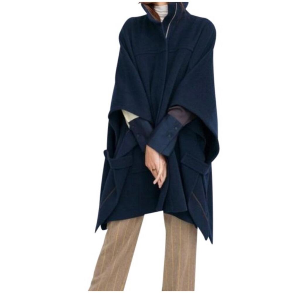 & Other Stories Poncho Ruana Black Womens S / XS NWT MSRP 249 Made in Romania